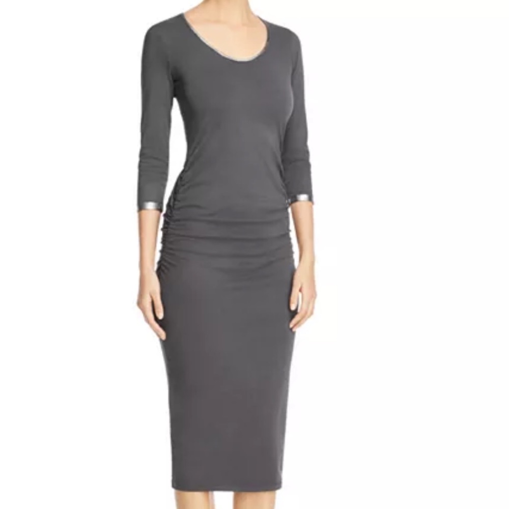 Michael Stars Ruched Midi Dress